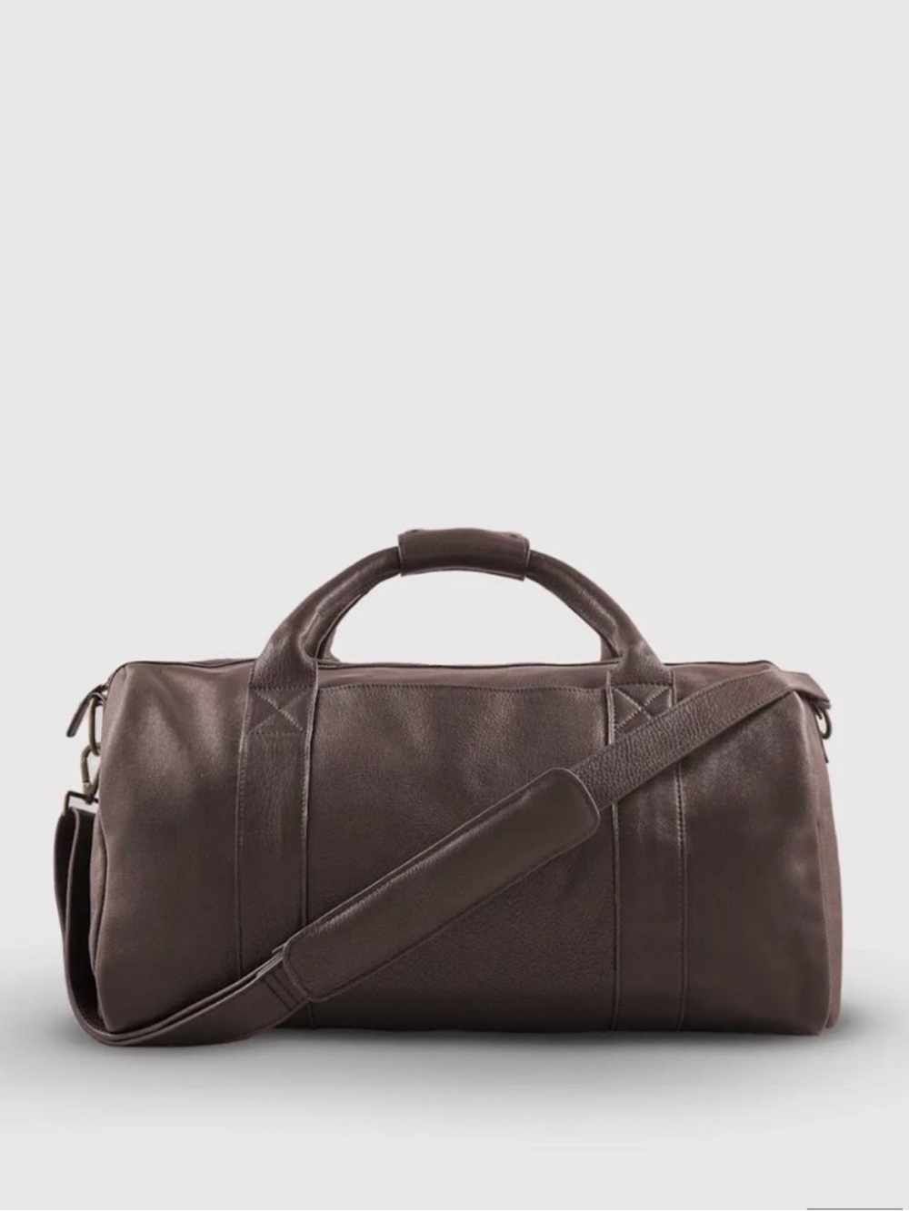 Quince Leather Duffel Bag - Dark Brown